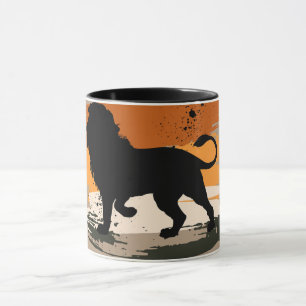 Mug Né pour être animal Lion sauvage