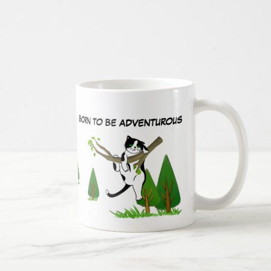 Mug Né Pour Être Aventureux Escalades Chat Arbres (Droite)