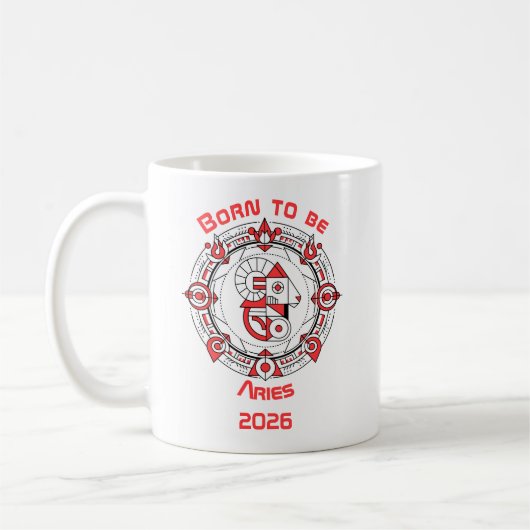 Mug Né pour être Bélier (Gauche)