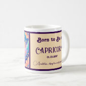 Mug Né pour être Capricorne (Devant droit)