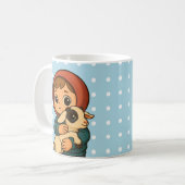 Mug Né pour être doux - Enfant mignon et agneau (Devant gauche)