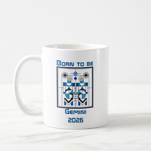 Mug Né pour être Gémeaux (Gauche)