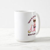 Mug Né pour être sauvage _citation de cochon (Devant droit)