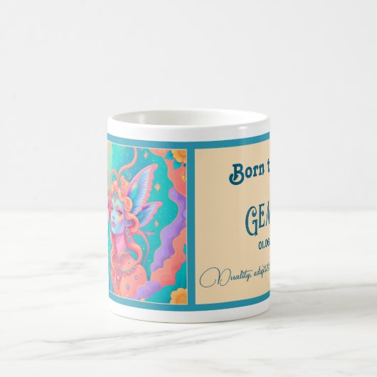 Mug Né pour être un Gemini (Centre)