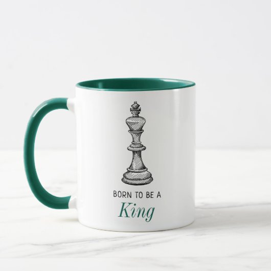 Mug Né pour être un joueur de jeu d'échecs du roi père (Gauche)