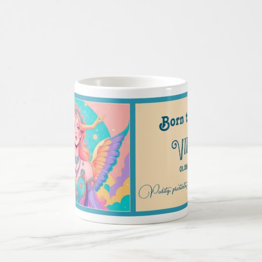 Mug Né pour être une Vierge (Centre)