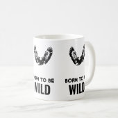 Mug Né Pour Être Wild Bald Eagle Motivationnel Art (Devant droit)