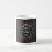 Mug Né pour faire du vélo de crâne Ride pour vivre (Centre)