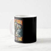 Mug Né pour faire le fou, forcé de s'effriter Mème de (Devant gauche)