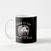 Mug Né pour japper Forcé de travailler Drôle Ssum Prof (Gauche)