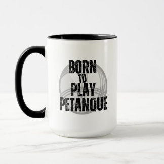 Mug "Né pour jouer à la pétanque" - pratique à avoir !