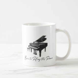 Mug Né pour jouer du piano