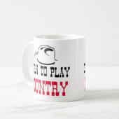 Mug Né pour jouer pays (Devant gauche)