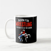 Mug Né pour la lutte scolaire forcée Funny Wrestler Te (Gauche)