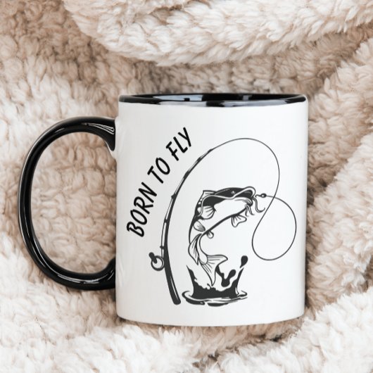 Mug Né pour la pêche à la mouche