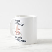 Mug Né pour lambiner, forcé d'accélérer le rythme (Devant gauche)