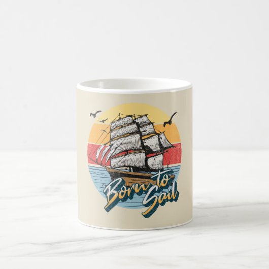 Mug Né pour naviguer (Centre)