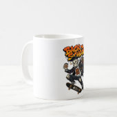 Mug Né pour patiner, forcé d'étudier Squelette drôle (Devant gauche)