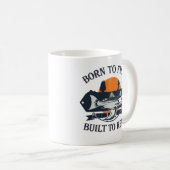 Mug Né pour pêcher, construit pour rembobiner (Devant droit)
