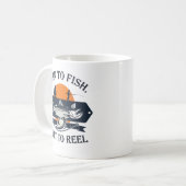 Mug Né pour pêcher, construit pour rembobiner (Devant gauche)