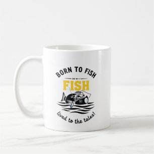 Mug Né pour pêcher et vivre pour les histoires