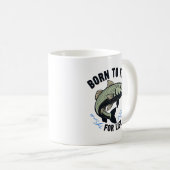 Mug Né pour pêcher pour la vie (Devant droit)