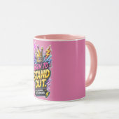 Mug Né pour se démarquer 👑 Citation motivationnelle a (Devant droit)