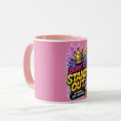 Mug Né pour se démarquer 👑 Citation motivationnelle a (Devant gauche)
