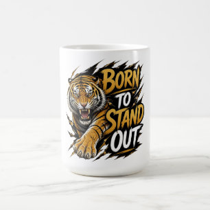 Mug Né pour se démarquer – Desi streetwear de tigre pu