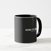 Mug Né pour voyager à travers le monde (Devant droit)