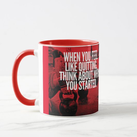 Mug Ne quittez pas - Motivation de l'entraînement (Gauche)