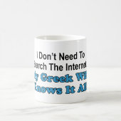 Mug Ne recherchez pas l'Internet - l'épouse grecque le (Centre)