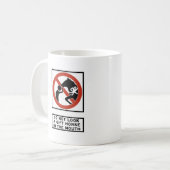 Mug Ne regardez pas un cheval de cadeau dans le signe (Devant gauche)