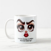 Mug Ne rien dire, yeux fabuleux visage drôle (Gauche)