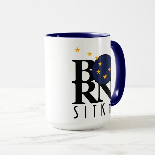 Mug NÉ Sitka Alaska 15oz (Devant droit)