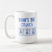 Mug Ne soyez pas crétois Mahjong Blue Crak Carreaux (Gauche)
