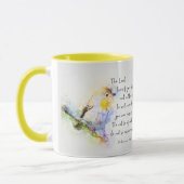 Mug Ne te décourage pas, oiseau à l'aquarelle   (Gauche)