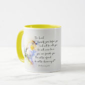 Mug Ne te décourage pas, oiseau à l'aquarelle   (Devant gauche)