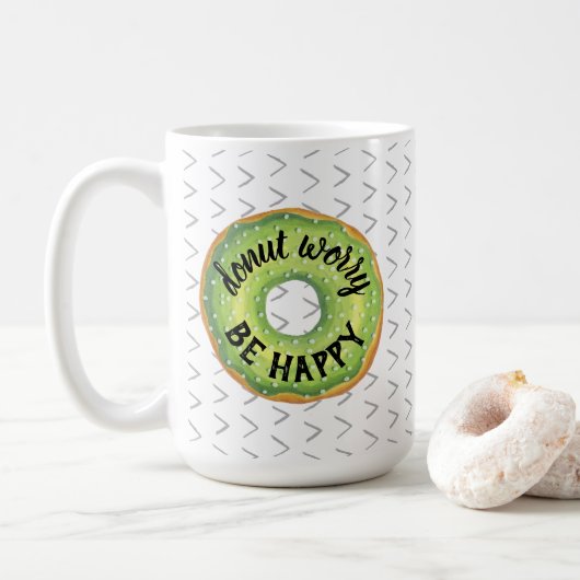 Mug Ne t'en fais pas, sois heureux (Avec donut)