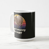 Mug Ne t'inquiète pas, sois capy Mignon design de capy (Devant gauche)