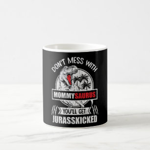 Mug Ne touchez pas à maman Saurus Famille de dinosaure