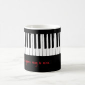 Mug Ne touchez pas – conception de touches de piano (Centre)