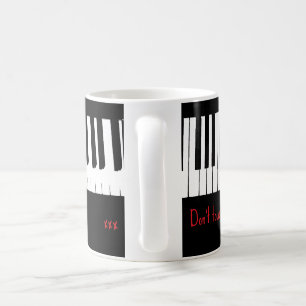 Mug Ne touchez pas – conception de touches de piano