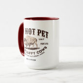 Mug Ne Touchez Pas Les Vaches Douces Bison De Yellowst (Devant gauche)
