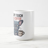 Mug Ne Touchez Pas Mon Café Bleu Frenchie Design (Centre)