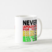 Mug Ne vous excusez jamais pour votre Blackness (Devant droit)