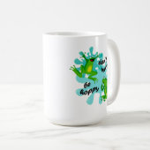 Mug Ne vous inquiétez pas d'être heureux grenouille dr (Devant droit)