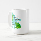 Mug Ne vous inquiétez pas d'être heureux grenouille dr (Devant gauche)
