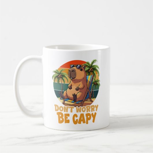 Mug Ne vous inquiétez pas être Capy Funny Capybara (Gauche)