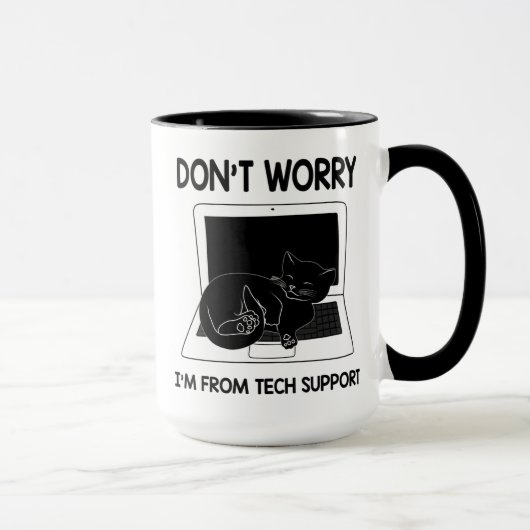 Mug Ne vous inquiétez pas Je suis du support technique (Droite)